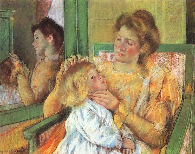 Mary Cassatt Mother Combing her Child Hair China oil painting art